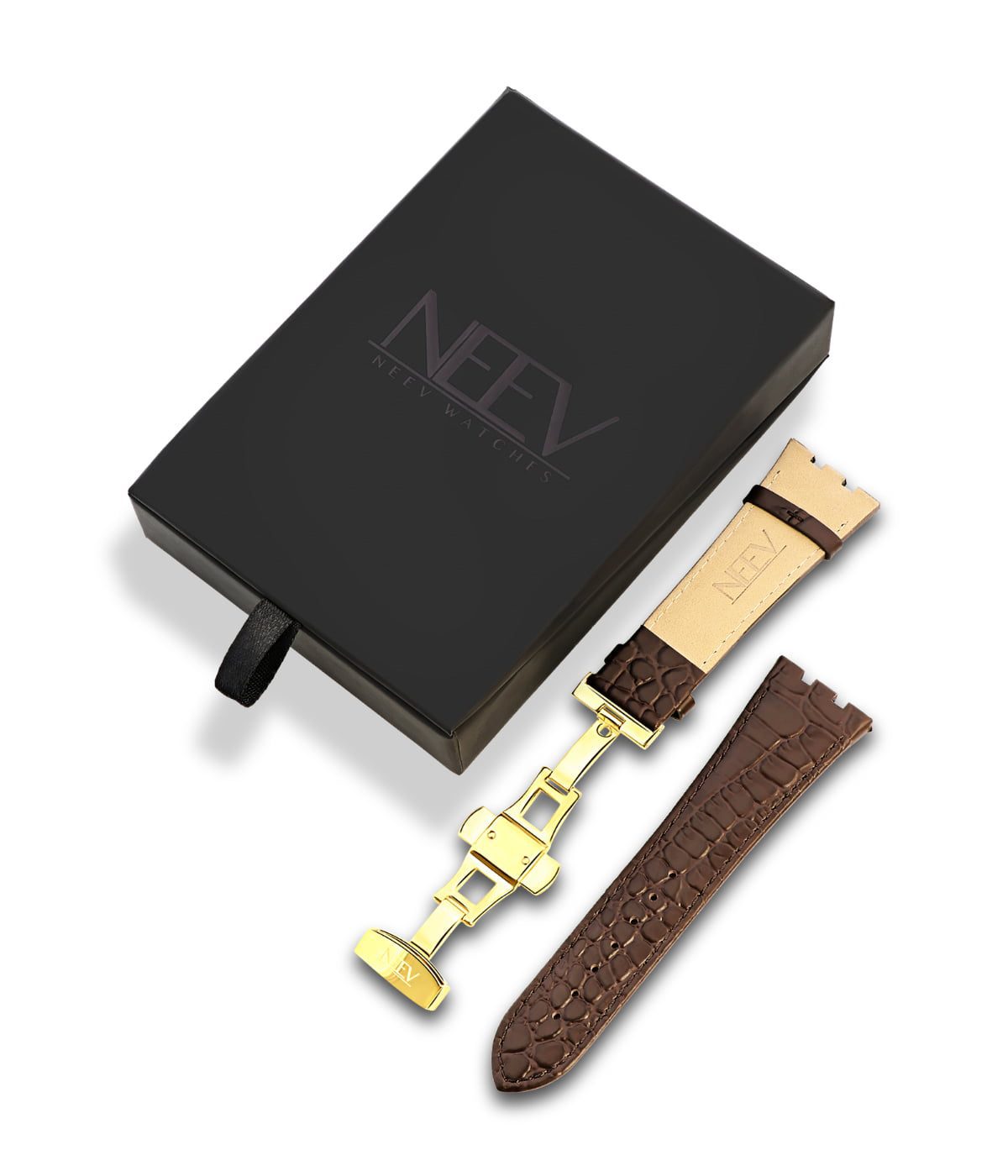 Brown Leather Band | 42mm | Gold